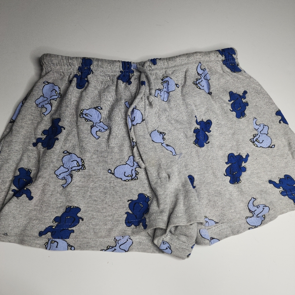 Elephant Shorts Gray And Blue Medium